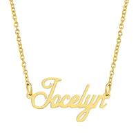 KISPER 18K Gold Stainless Steel Name Pendant Necklace Lobster Claw Alphabets D-J